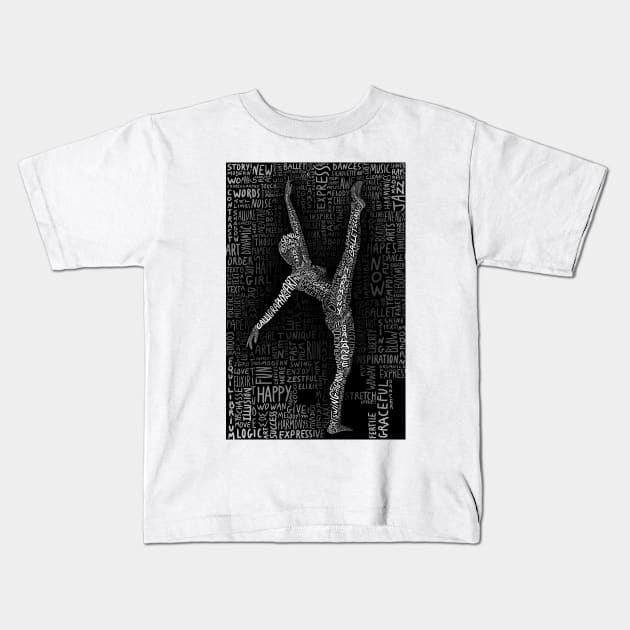 Dancer Kids T-Shirt by benheineart